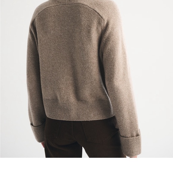 A&F Madeline Light Brown Crew Sweater - Picture 2 of 3